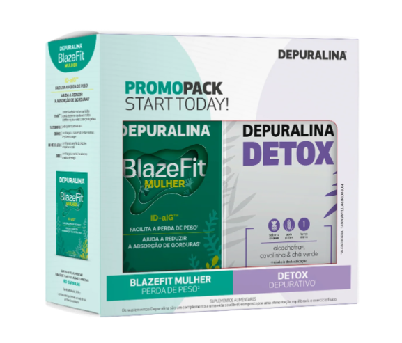 Depuralina Pack Blazefit Cápsulas+Detox Stick - Validade 04/24