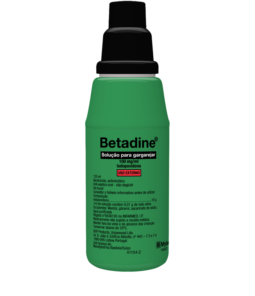 Betadine Solução Oral Para Gargarejar 125 mL