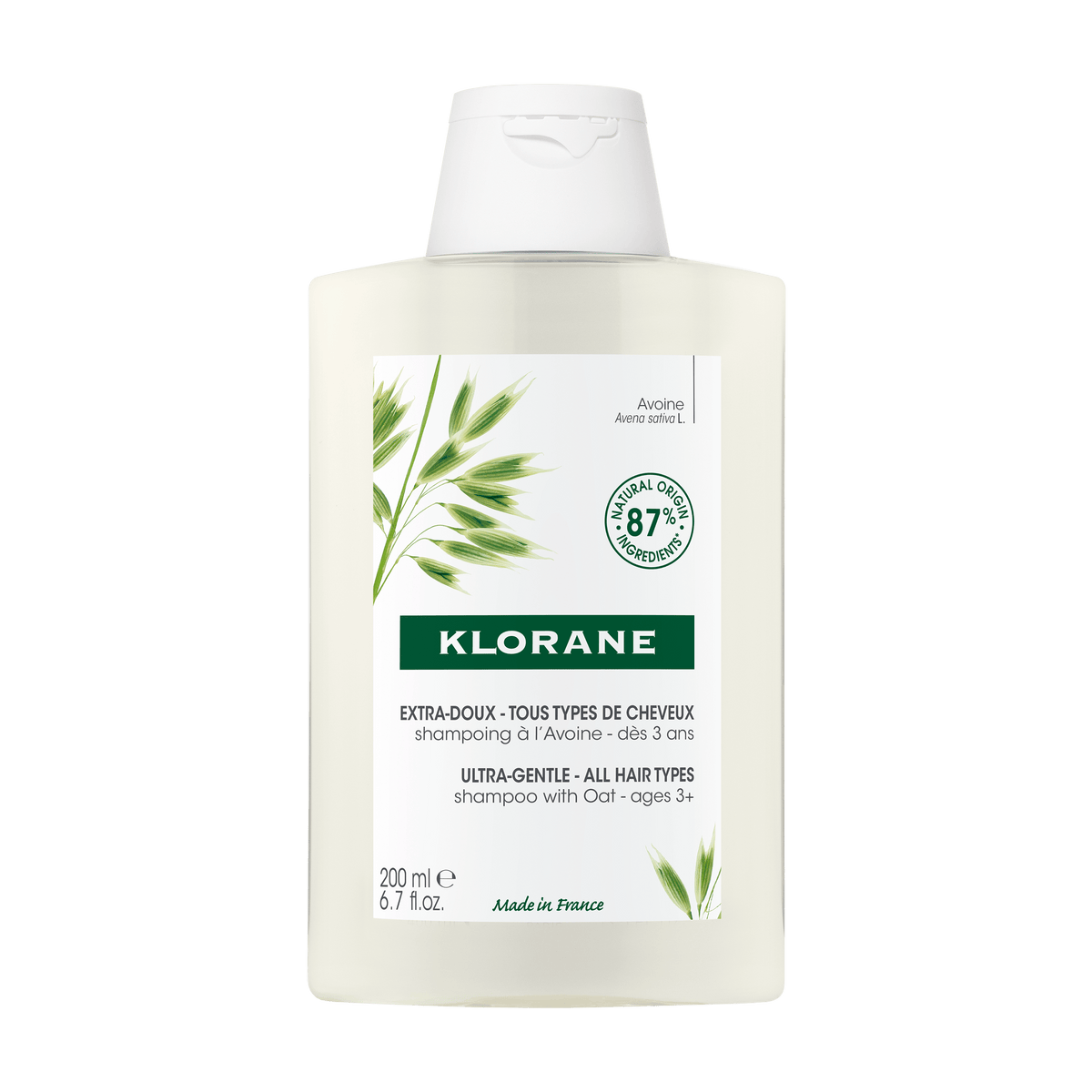 Klorane Capilar Champô Leite de Aveia 400 mL A TUA FARMÁCIA