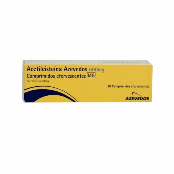 Acetilcisteína Azevedos MG, 600 mg x 20 Comprimidos Efervescentes 