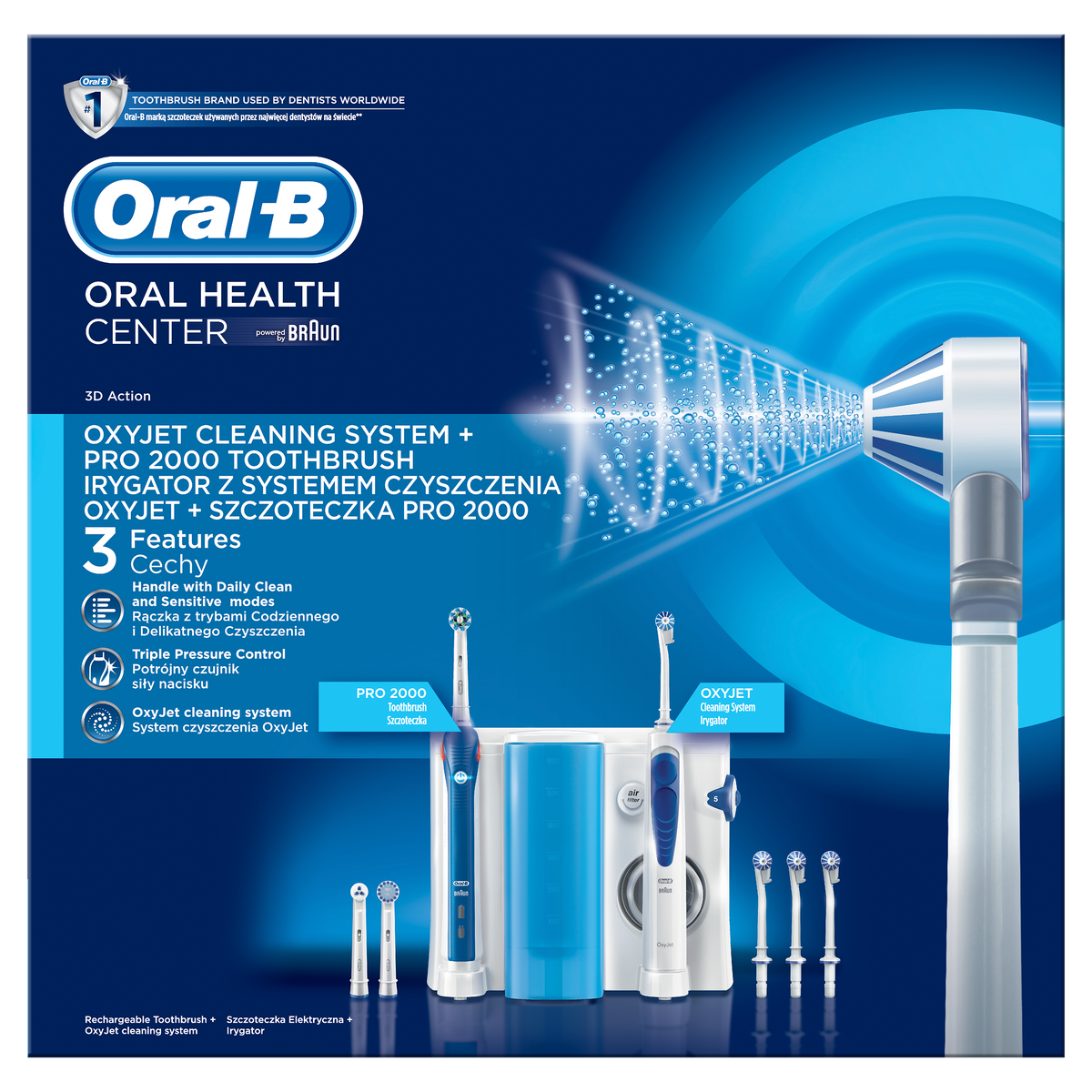 Oral B Professional Centro Dentário Oxyjet + Escova Pro 2000 A TUA