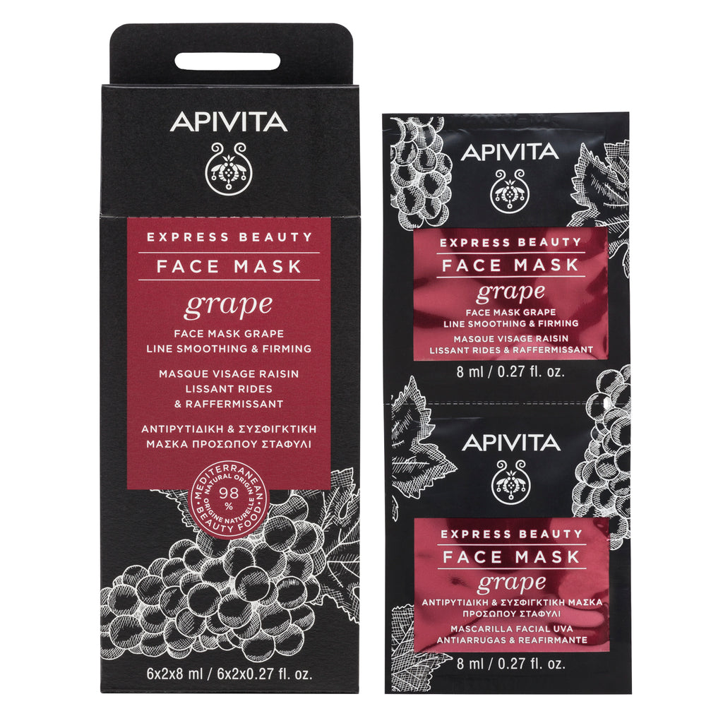 Apivita Express Beauty Máscara Antirrugas & Refirmante De Uva 2x8 mL