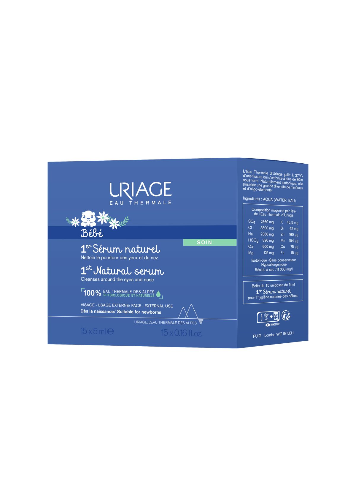 Uriage Bebé Soro Monodoses 15 x 5 mL | A TUA FARMÁCIA