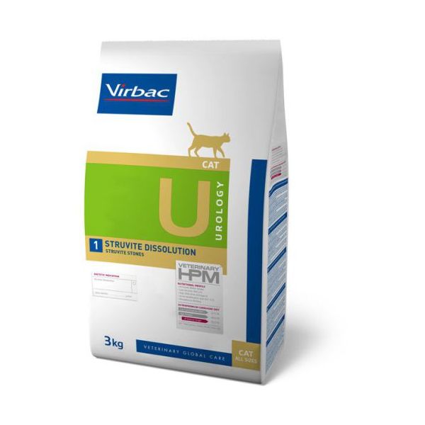 Virbac Ração Seca Vet Hpm Adult Diets U1 Urology Dissolution 3Kg