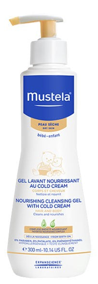 Mustela Bebé Pele Seca Gel Lavante Nutritivo com Cold Cream 300 mL