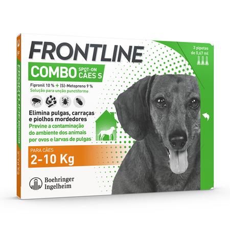 Frontline Combo Cão 2-10kg 0,67 mL x 3 pipetas
