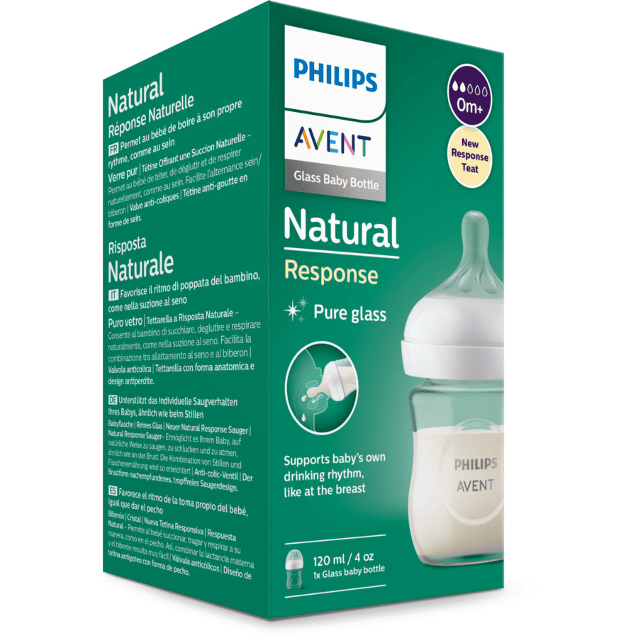 Philips Avent Biberão Natural Response +0 meses 120 mL Vidro