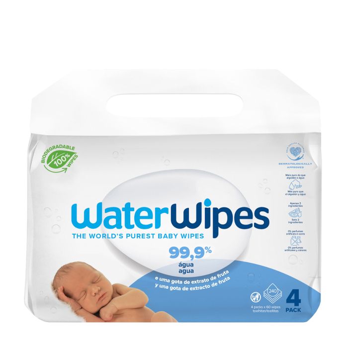 WaterWipes Pack Toalhitas BIO para Bebé 4 x 60 unidades