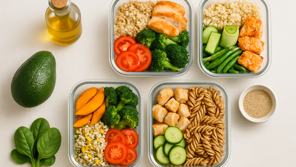 Ilustração para o artigo: Como Preparar Refeições Saudáveis para Toda a Semana: Guia Prático de Meal Prep