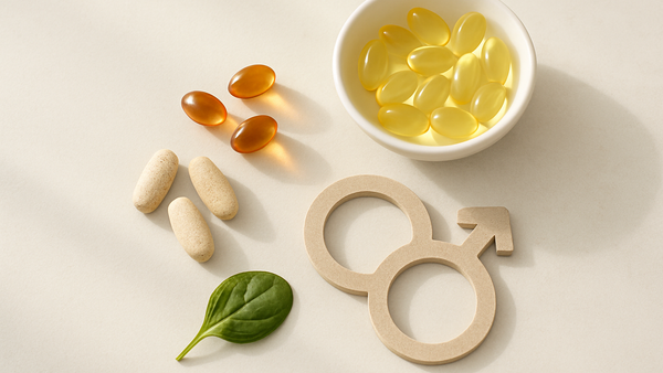 Ilustração para o artigo: Que Vitaminas Ajudam na Fertilidade? Guia Completo para Homens e Mulheres