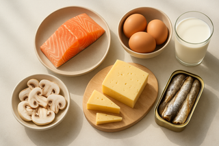 Ilustração para o artigo: Alimentos Ricos em Vitamina D: Guia Completo para uma Alimentação Equilibrada