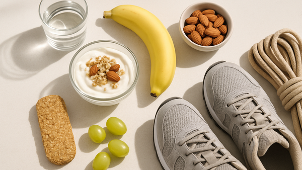 Ilustração para o artigo: O Que Comer Antes de uma Caminhada Longa? Guia Completo de Nutrição