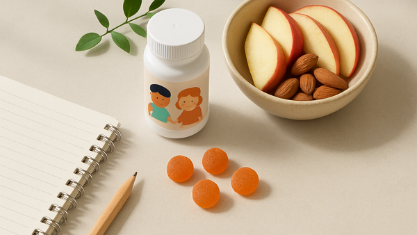 Ilustração para o artigo: Vitaminas para a Concentração de Crianças em Idade Escolar: O Que os Pais Devem Saber