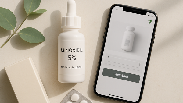 Ilustração para o artigo: Comprar Minoxidil 5% Online: Guia Completo para a Farmácia Portuguesa