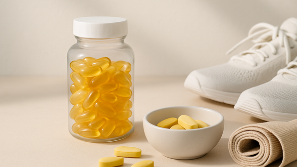 Ilustração para o artigo: Vitaminas Essenciais para Quem Faz Exercício Depois dos 50 Anos