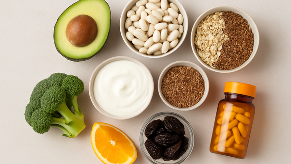 Ilustração para o artigo: Alimentação para melhorar o trânsito intestinal: o que privilegiar?
