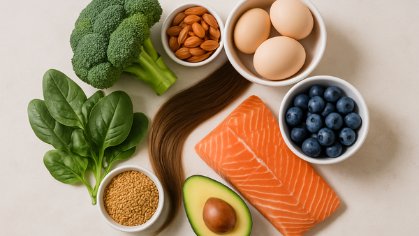 Ilustração para o artigo: O Que Comer para Manter o Cabelo Saudável: Guia de Nutrição Capilar
