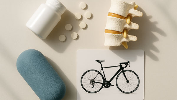 Ilustração para o artigo: Porque Tenho Dores nas Costas Quando Ando de Bicicleta? Causas e Soluções