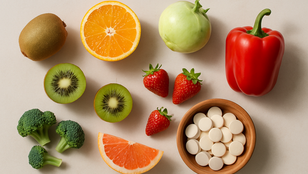 Ilustração para o artigo: Alimentos Ricos em Vitamina C: Muito Além da Laranja