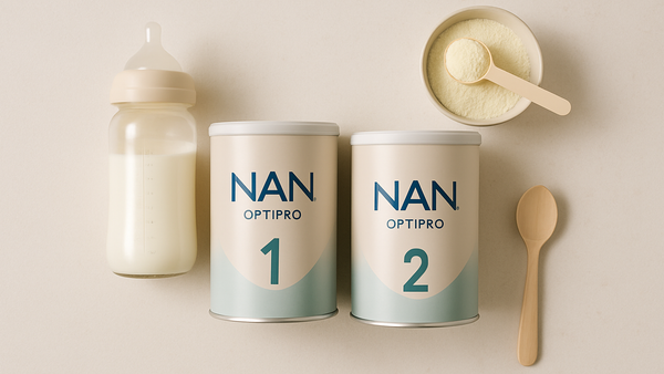 Ilustração para o artigo: Leite Infantil NAN Optipro: Diferenças entre NAN 1 e NAN 2 e Como Escolher