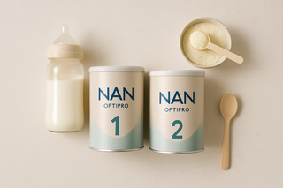 Ilustração para o artigo: Leite Infantil NAN Optipro: Diferenças entre NAN 1 e NAN 2 e Como Escolher