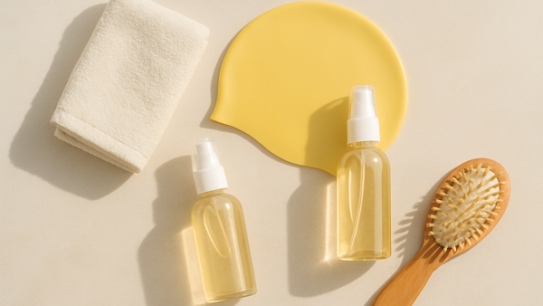 Ilustração para o artigo: Como Proteger o Cabelo do Cloro: Guia Completo para Nadadores