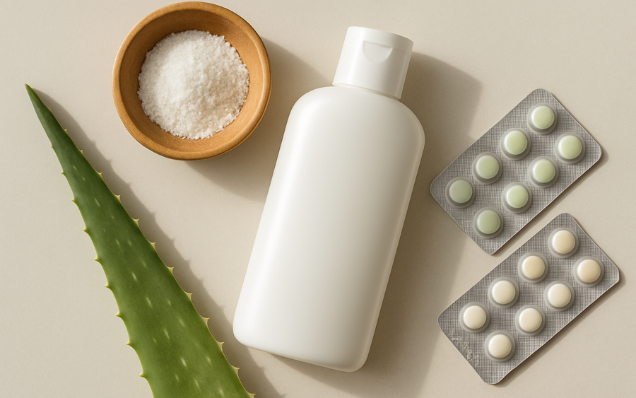 Ilustração para o artigo: Caspa e Seborreia: Como Escolher o Shampoo Medicamentoso Certo