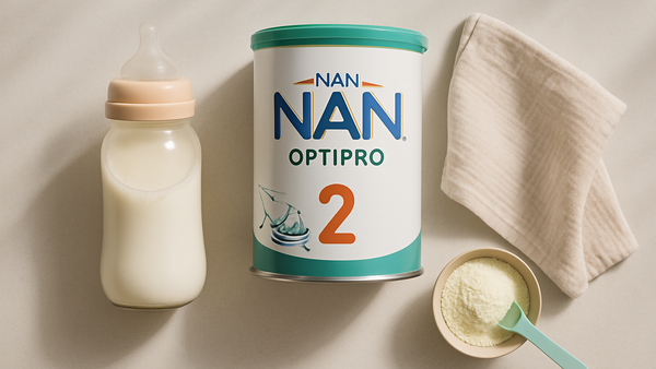 Ilustração para o artigo: NAN Optipro 2: quando introduzir o leite de transição e como preparar correctamente