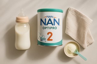 Ilustração para o artigo: NAN Optipro 2: quando introduzir o leite de transição e como preparar correctamente