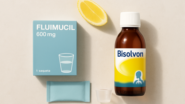 Ilustração para o artigo: Fluimucil ou Bisolvon para Tosse com Expetoração? Guia Completo