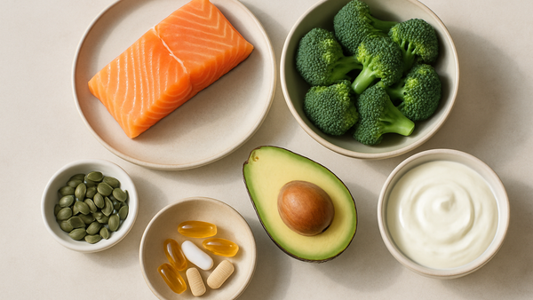 Ilustração para o artigo: Alimentação na Menopausa: Nutrientes e Alimentos Importantes