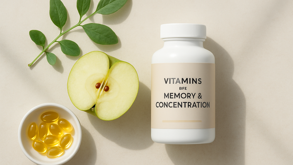 Ilustração para o artigo: Vitaminas para Memória e Concentração: O Que Tomar e Porquê