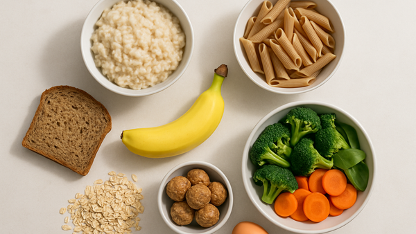 Ilustração para o artigo: O Que Devo Comer Antes de uma Maratona? Guia Completo de Nutrição