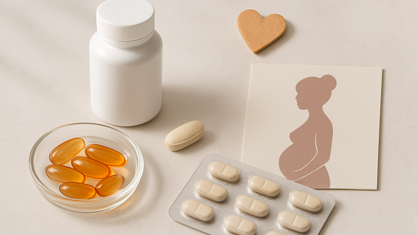 Ilustração para o artigo: Suplementos na Pré-Conceção: O Que Tomar Antes de Engravidar