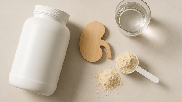 Ilustração para o artigo: Whey Protein Faz Mal aos Rins? O Que Diz a Ciência