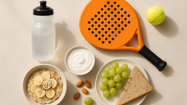 Ilustração para o artigo: O que comer antes de jogar padel? Guia de alimentação para a sua melhor performance