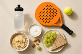 Ilustração para o artigo: O que comer antes de jogar padel? Guia de alimentação para a sua melhor performance
