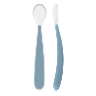 Chicco Colher Macia Silicone +6m - 2 Unidades Azul