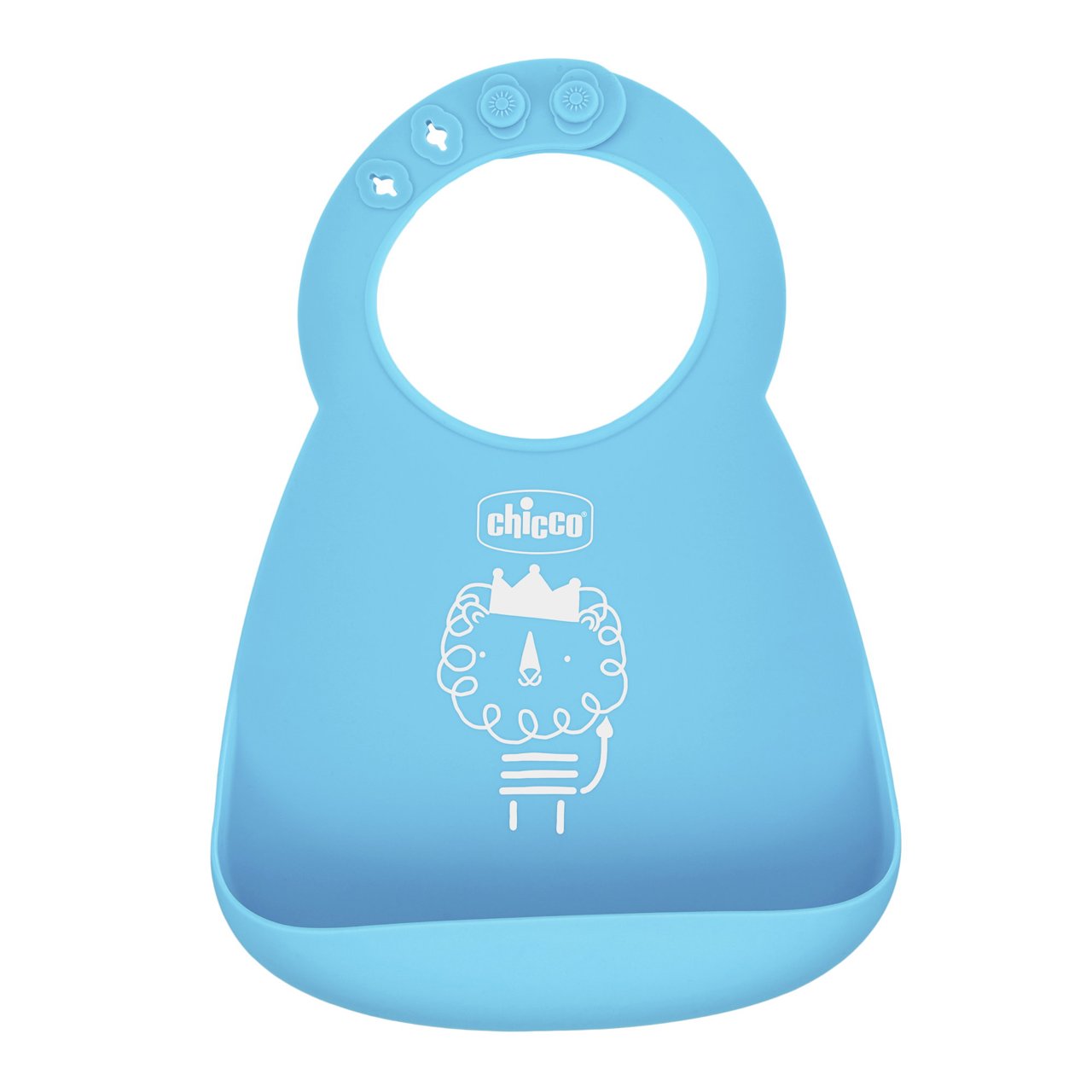 Chicco Babete Silicone +6 meses Azul