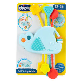 Chicco Baleia Puxa e Descobre - Brinquedo Sensorial Montessori