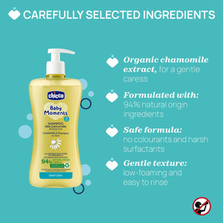 Chicco Champô Camomila 500mL – Suavidade & Conforto
