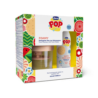 Chicco POP Gel de Limpeza Facial 150ml + Espumador - Limpeza Suave e Divertida