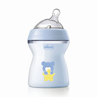 Chicco Biberão Natural Feeling +2 meses 250 mL Azul