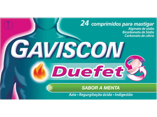 Gaviscon Duefet Menta 24 comp mastigáveis – Digestão & Conforto