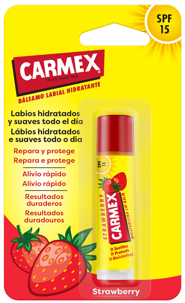 Carmex Stick Bálsamo Labial Morango SPF15 (4.25 gr)