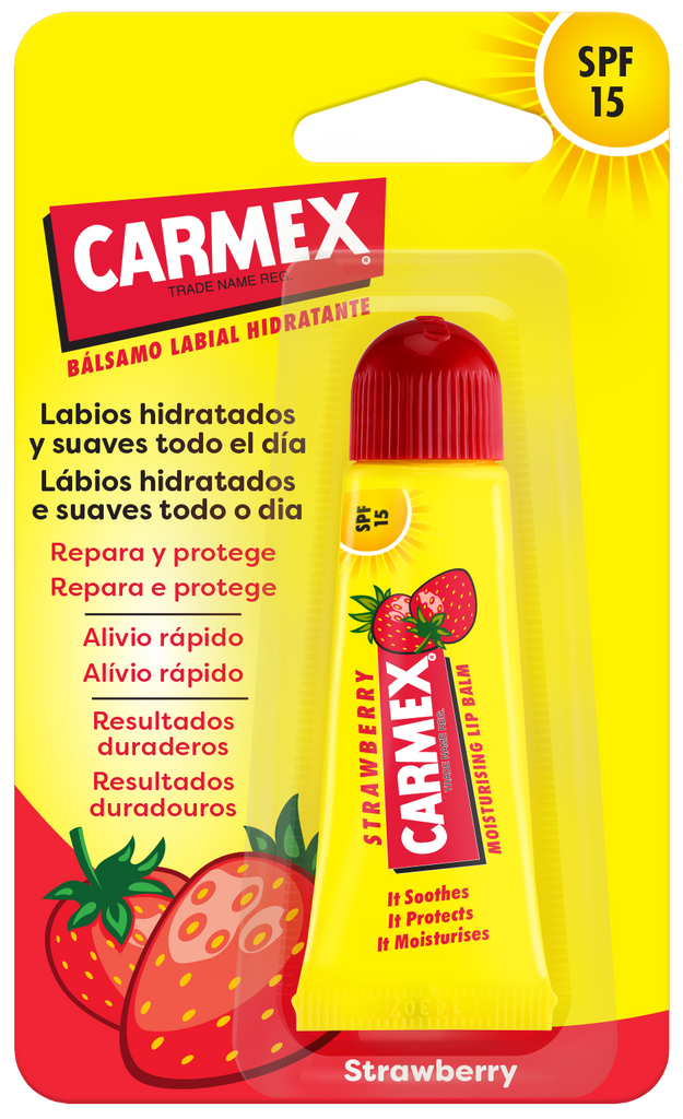 Carmex Tubo Bálsamo Labial Morango 10g