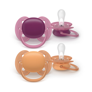 Philips Avent Chupeta Soft +18 meses x2 - Rosa e Laranja