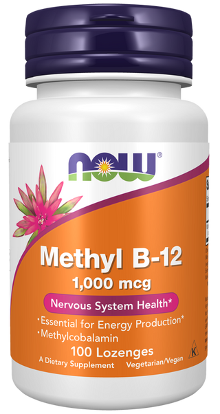 NOW Methyl B-12 1000mcg x 100 Comprimidos - Energia e Sistema Nervoso