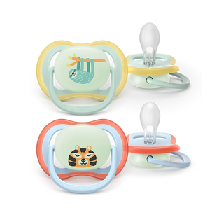Philips Avent Chupeta Ultra Air Night 0-6 meses x2 - Azul e Verde