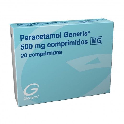 Paracetamol Generis MG 500mg x 20 Comprimidos